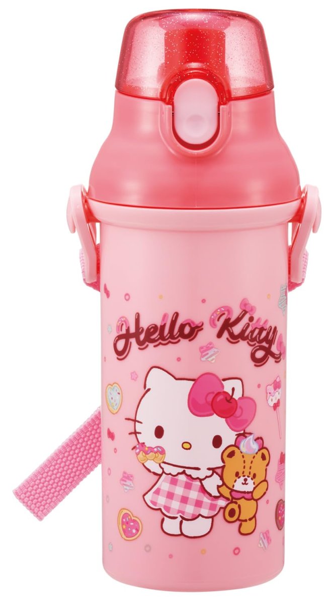 画像1: スケーター（ｓｋａｔｅｒ） 子供用 直飲み 水筒 プラスチック ４８０ｍｌ ワンプッシュ開閉 食洗機対応 日本製 サンリオ ハローキティ Ｆａｎｃｙ Ｓｎａｃｋｓ Ｗｅｅｔｓ 女の子 ＰＳＢ５ＳＡＮ?Ａ (1)