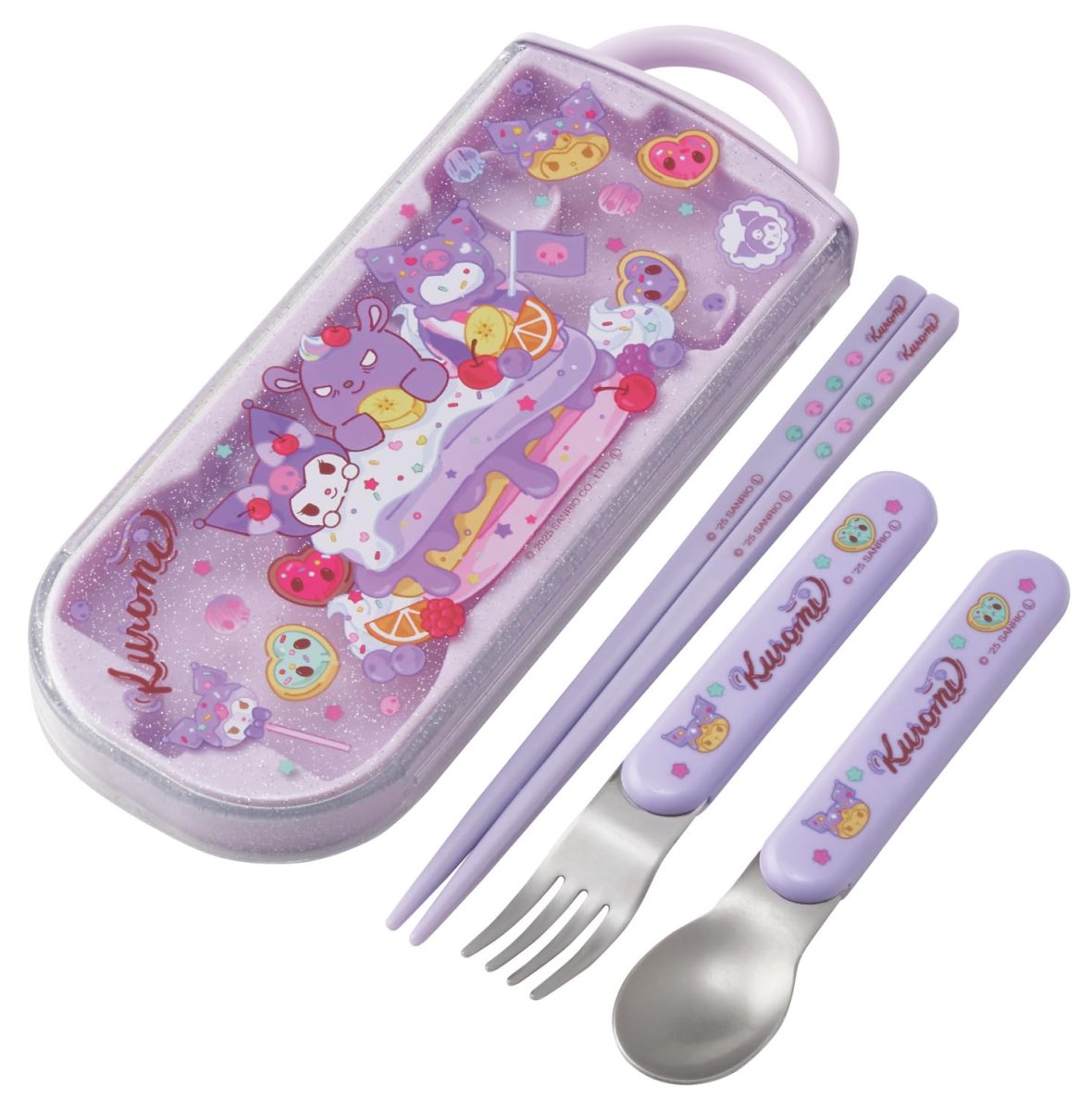 画像1: スケーター（Ｓｋａｔｅｒ） 弁当用箸 子供用 トリオセット 箸 スプーン フォーク １６．５ｃｍ サンリオ クロミ Ｆａｎｃｙ Ｓｎａｃｋｓ Ｗｅｅｔｓ 女の子 ＴＡＣＣ２?Ａ (1)