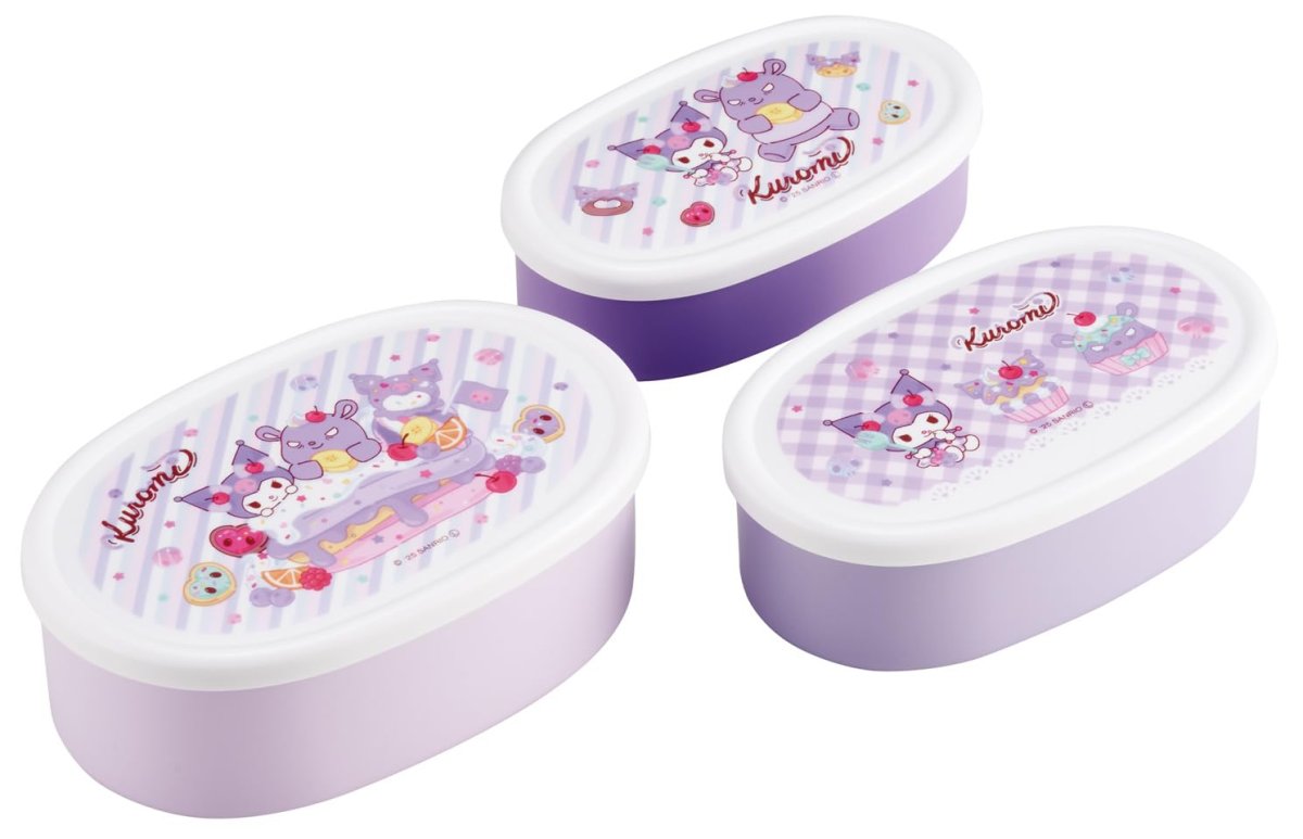 画像1: スケーター（Ｓｋａｔｅｒ） 弁当箱 ランチボックス シール容器 保存容器 ３個セット 日本製 サンリオ クロミ Ｆａｎｃｙ Ｓｎａｃｋｓ Ｗｅｅｔｓ 女の子 ＳＲＳ３Ｓ?Ａ (1)