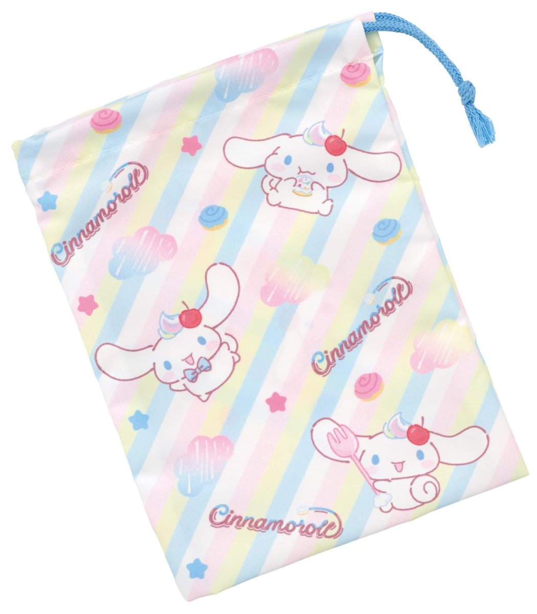 画像1: スケーター（Ｓｋａｔｅｒ） 子供用 コップ袋 巾着 袋 日本製 サンリオ シナモロール Ｆａｎｃｙ Ｓｎａｃｋｓ Ｗｅｅｔｓ 女の子 ＫＢ６３ＳＮ?Ａ (1)