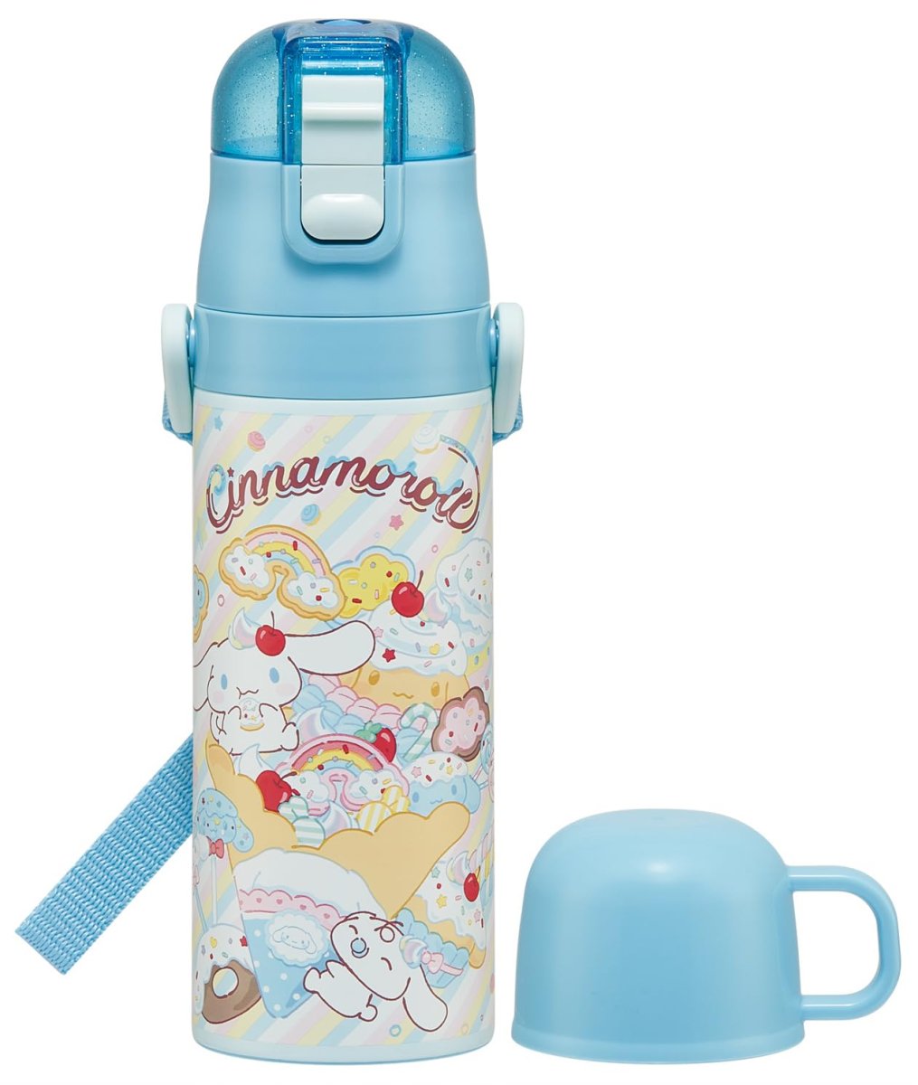 画像1: スケーター（Ｓｋａｔｅｒ） 水筒 子供用 ２ＷＡＹ 直飲み ４７０ｍｌ コップ飲み ４３０ｍｌ サンリオ シナモロール Ｆａｎｃｙ Ｓｎａｃｋｓ Ｗｅｅｔｓ 女の子 ステンレス 保温保冷 軽量 ｗａｔｅｒｂｏｔｔｌｅ スポーツボトル キッズ こども 水瓶 ＳＫＤＣ４?Ａ (1)