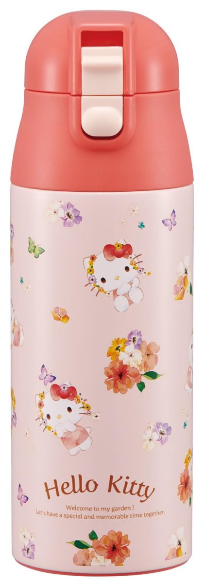 画像1: スケーター（Ｓｋａｔｅｒ） マグボトル ３６０ｍｌ 保温 保冷 ステンレス 水筒 サンリオ ハローキティ パステルビビットな水彩花柄 ＳＤＰＣ４?Ａ (1)