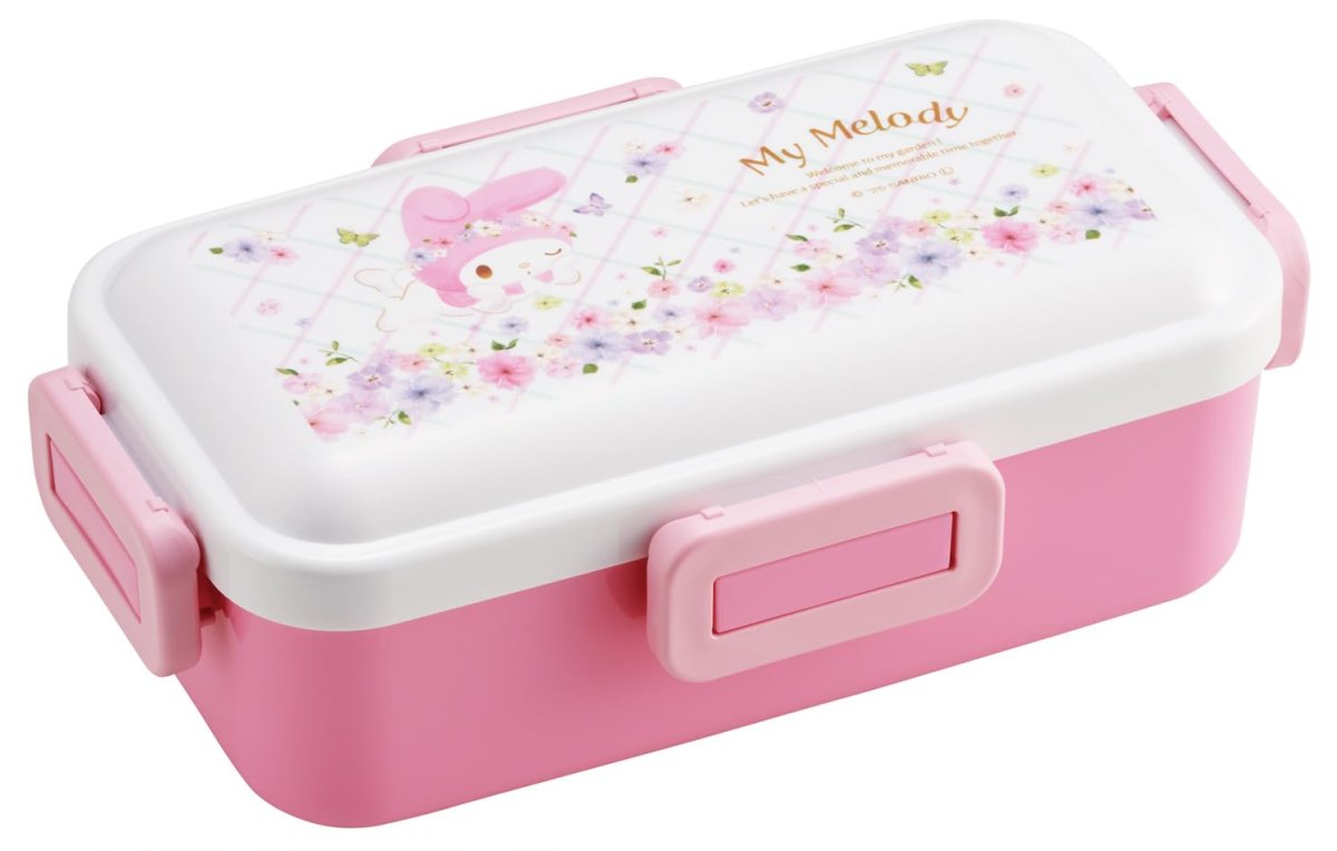 画像1: スケーター（ｓｋａｔｅｒ） 弁当箱 ふわっと盛れる ランチボックス ５３０ｍｌ 日本製 サンリオ マイメロディ パステルビビットな水彩花柄 女の子 ＰＦＬＢ６?Ａ (1)
