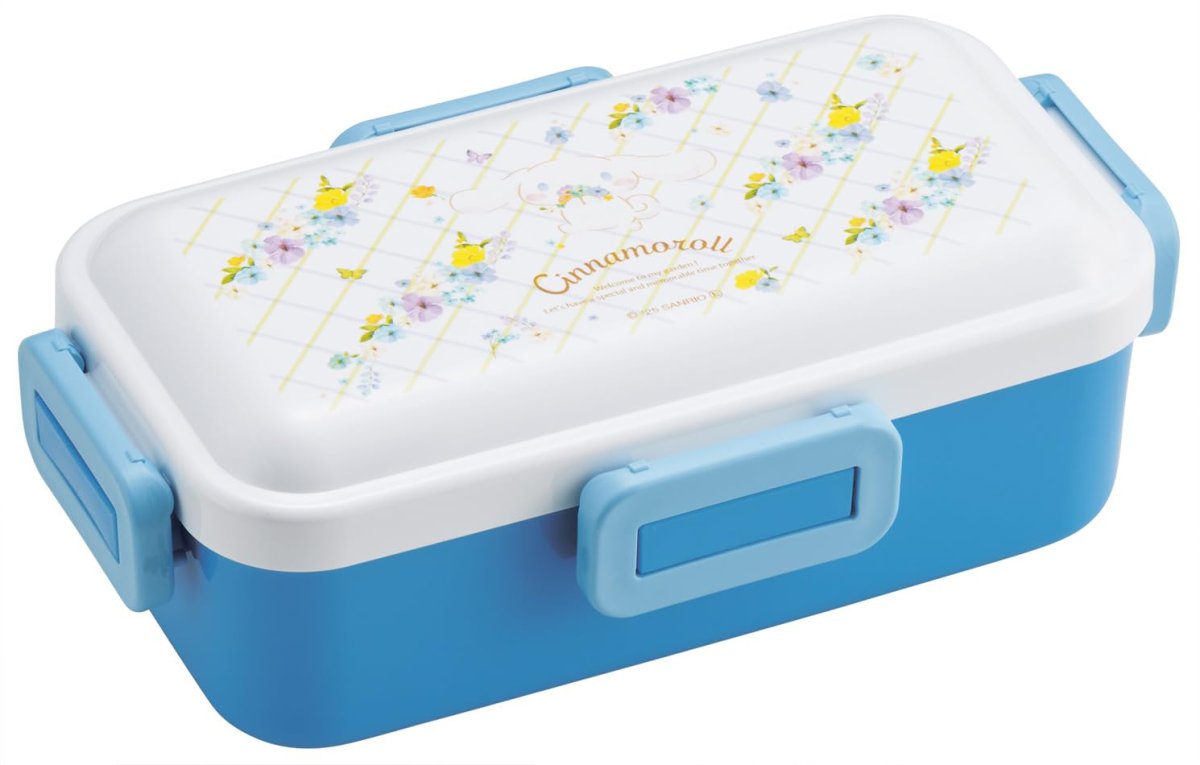 画像1: スケーター（ｓｋａｔｅｒ） 弁当箱 ふわっと盛れる ランチボックス ５３０ｍｌ 日本製 サンリオ シナモロール パステルビビットな水彩花柄 女の子 ＰＦＬＢ６?Ａ (1)