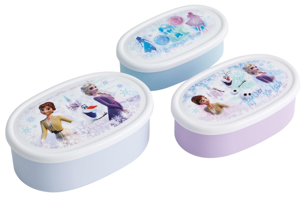 画像1: スケーター（Ｓｋａｔｅｒ） 弁当箱 ランチボックス シール容器 保存容器 ３個セット 日本製 ディズニー アナと雪の女王 ２６ 女の子 ＳＲＳ３Ｓ?Ａ (1)