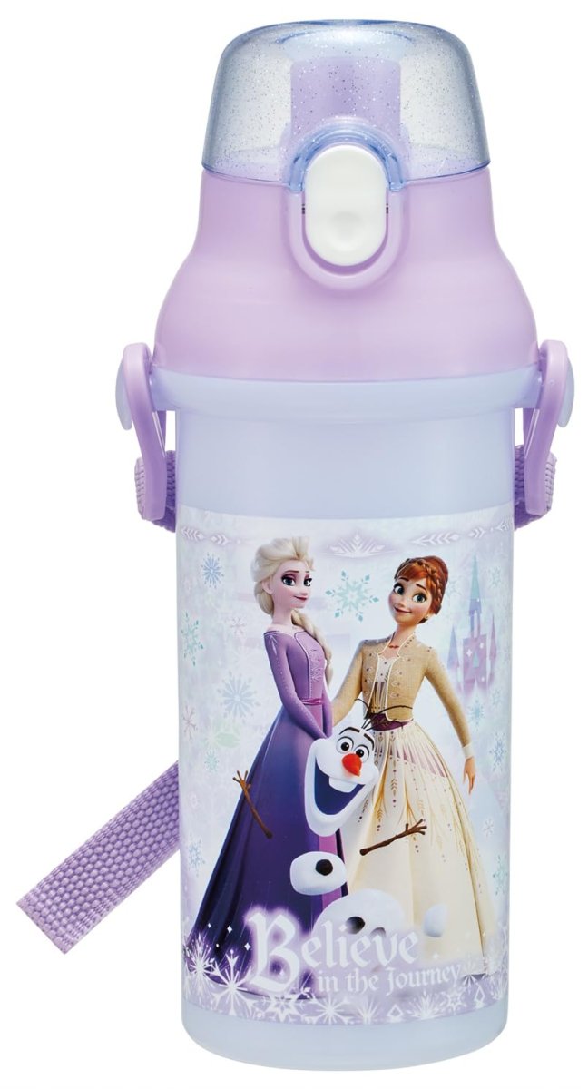 画像1: スケーター（ｓｋａｔｅｒ） 子供用 直飲み 水筒 プラスチック ４８０ｍｌ ワンプッシュ開閉 食洗機対応 日本製 ディズニー アナと雪の女王 ２６ 女の子 ＰＳＢ５ＳＡＮ?Ａ (1)