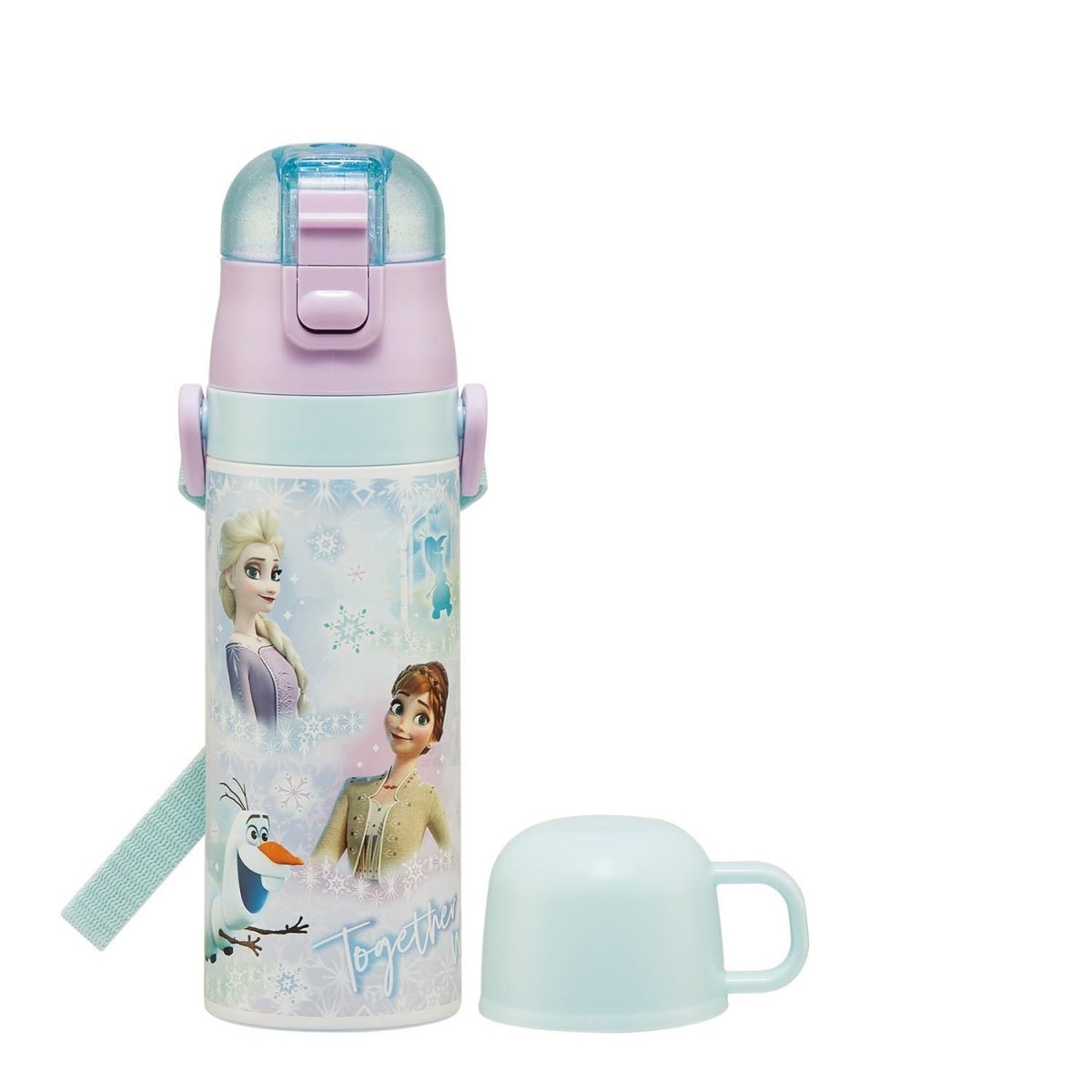 画像1: スケーター（Ｓｋａｔｅｒ） 水筒 子供用 ２ＷＡＹ 直飲み ４７０ｍｌ コップ飲み ４３０ｍｌ ディズニー アナと雪の女王 ２６ 女の子 ステンレス 保温保冷 軽量 ｗａｔｅｒｂｏｔｔｌｅ スポーツボトル キッズ こども 水瓶 ＳＫＤＣ４?Ａ (1)