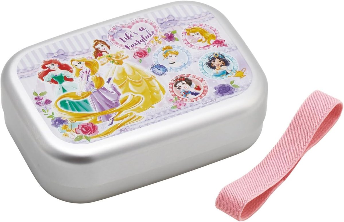 画像1: スケーター（Ｓｋａｔｅｒ） 弁当箱 アルミ ランチボックス 子供用 ３７０ｍｌ 保温庫対応 ランチベルト付 日本製 ディズニー プリンセス ２６ 女の子 ＡＬＢ５ＮＶ?Ａ (1)