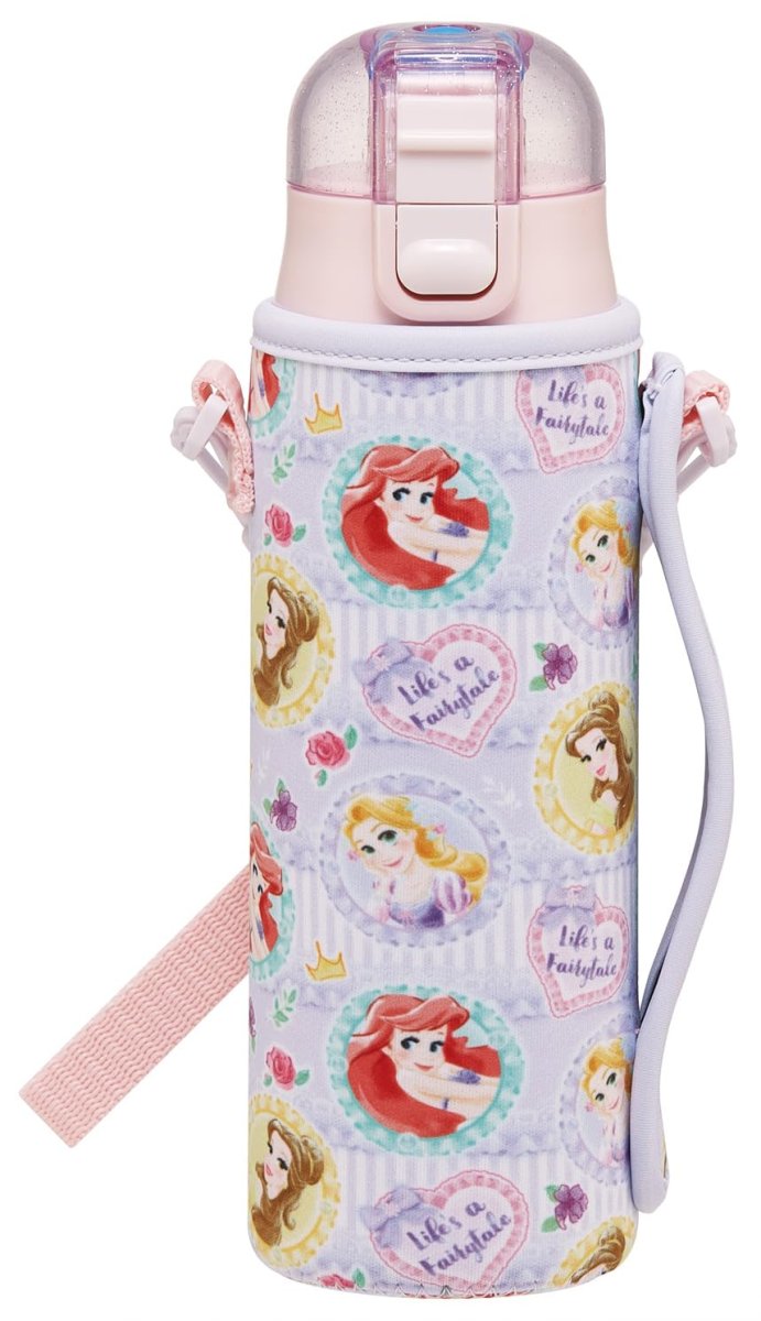 画像1: スケーター（Ｓｋａｔｅｒ） 水筒 子供用 直飲み ４７０ｍｌ カバー付き ディズニー プリンセス 女の子 保冷専用 ステンレス 軽量タイプ ｗａｔｅｒｂｏｔｔｌｅ スポーツボトル キッズ こども 水瓶 ２６ 女の子 ＫＳＤＣ４?Ａ (1)