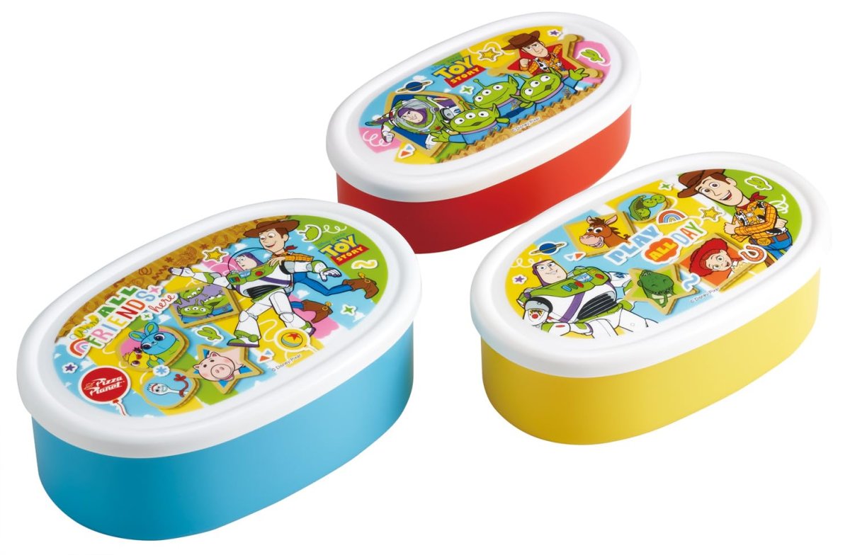 画像1: スケーター（Ｓｋａｔｅｒ） 弁当箱 ランチボックス シール容器 保存容器 ３個セット 日本製 ディズニー トイ・ストーリー ２６ ＳＲＳ３Ｓ?Ａ (1)