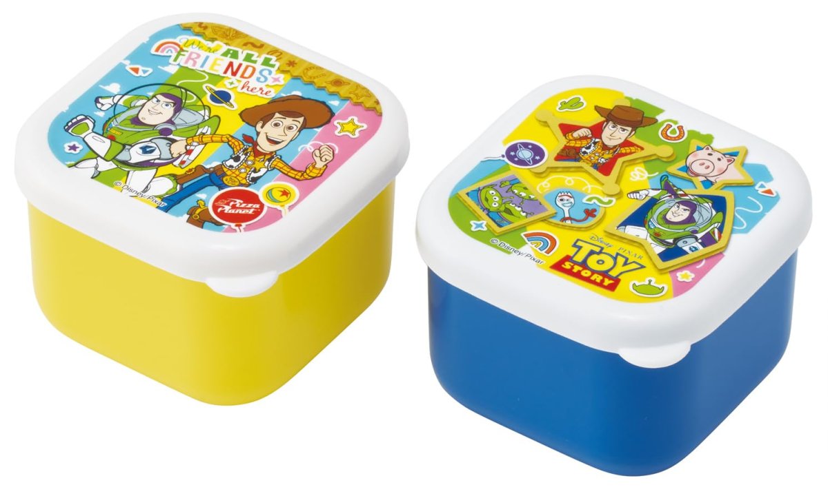 画像1: スケーター（Ｓｋａｔｅｒ） 弁当箱 ミニ シール容器 ランチボックス 保存容器 １３０ｍｌ ２個 セット ディズニー トイ・ストーリー ２６ 男の子 女の子 ＭＯ１Ｗ?Ａ (1)