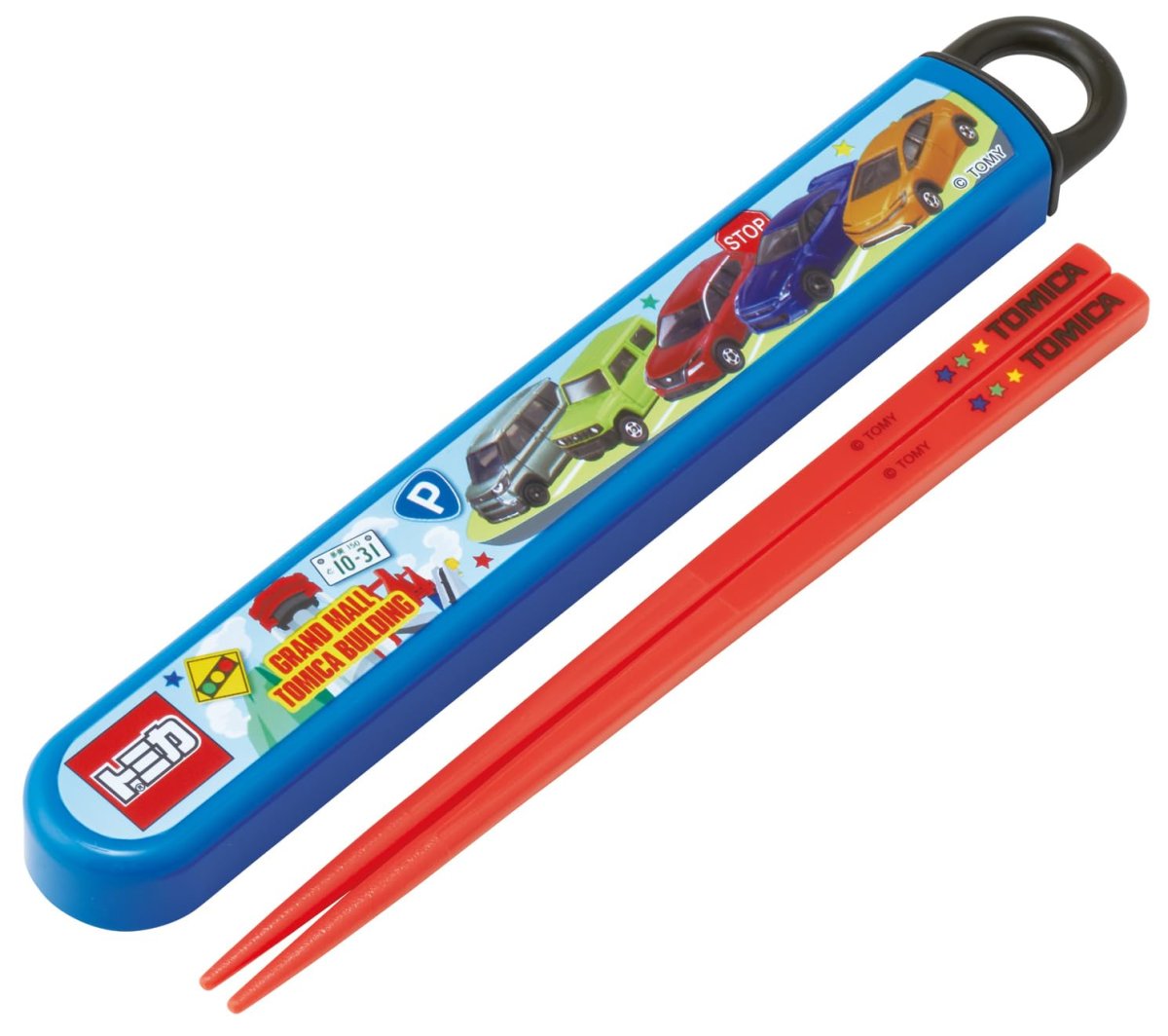 画像1: スケーター（Ｓｋａｔｅｒ） 子供用 箸 箸箱 セット １６．５ｃｍ 日本製 食洗機対応 スライド式 トミカ ２６ 男の子 ＡＢＳ２ＡＭ?Ａ (1)