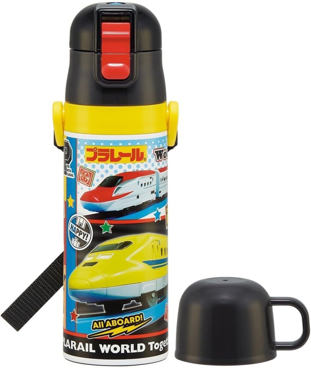 画像1: スケーター（Ｓｋａｔｅｒ） 水筒 子供用 ２ＷＡＹ 直飲み ４７０ｍｌ コップ飲み ４３０ｍｌ プラレール ２６ 男の子 ステンレス 保温保冷 軽量 ｗａｔｅｒｂｏｔｔｌｅ スポーツボトル キッズ こども 水瓶 ＳＫＤＣ４?Ａ (1)