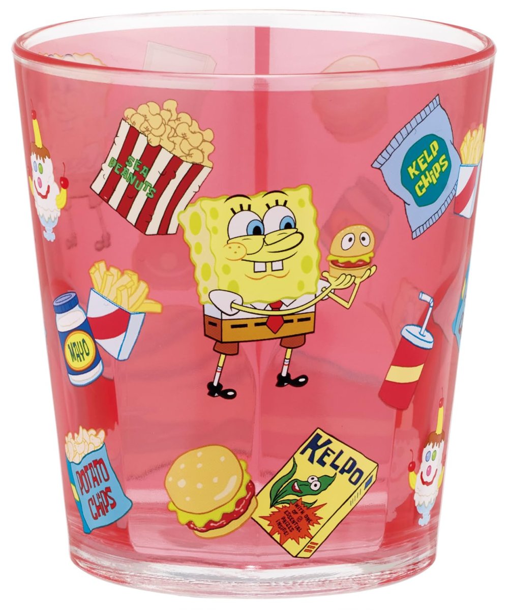 画像1: スケーター（Ｓｋａｔｅｒ） コップ ２８０ｍｌ プラスチック アクリル 食洗機対応 日本製 スポンジ・ボブ ｈｕｎｇｒｙ ＫＳＡ４Ｊ?Ａ (1)
