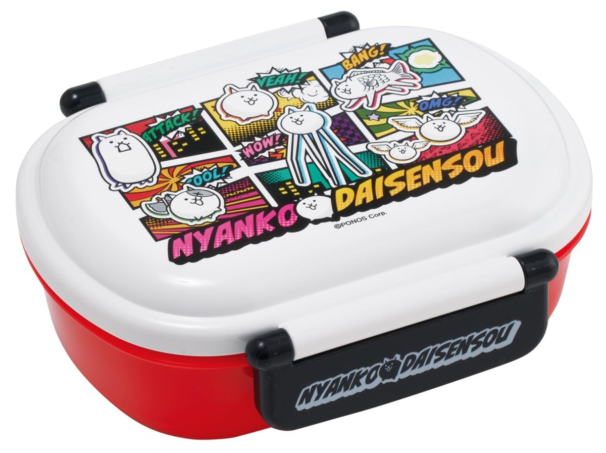 画像1: スケーター（Ｓｋａｔｅｒ） 子供用 弁当箱 ふわっと盛れる ランチボックス １段 ３６０ｍｌ 日本製 食洗機対応 レンジ対応 にゃんこ大戦争 ２６ 男の子 女の子 ＱＡＦ２ＢＡ?Ａ (1)