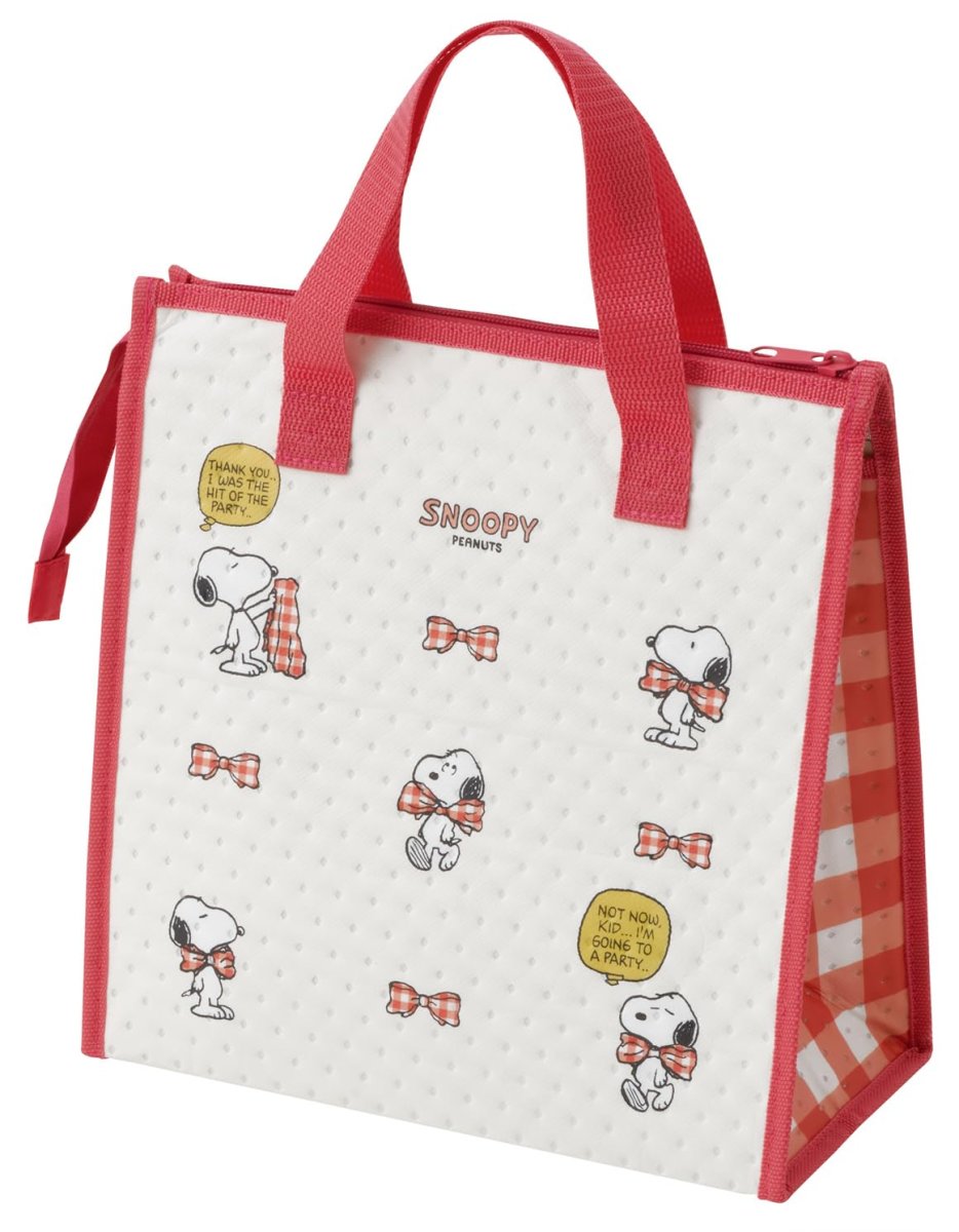 画像1: スケーター（Ｓｋａｔｅｒ） ランチバッグ 不織布 保冷 バッグ ２６．５×２７ｃｍ スヌーピー リボン ＦＢＣ１?Ａ (1)