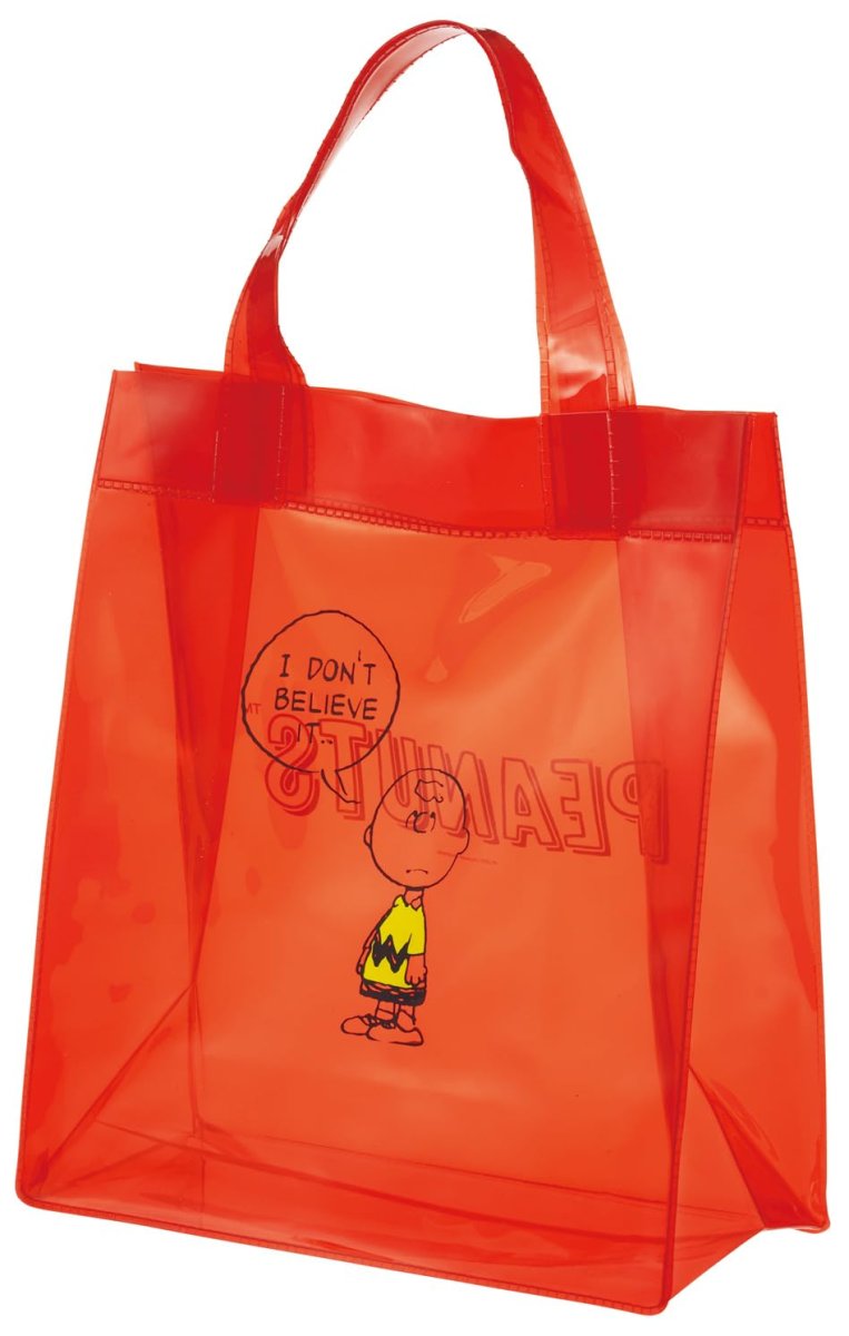 画像1: スケーター（Ｓｋａｔｅｒ） ビニール バッグ 透明 クリア スヌーピー ＰＥＡＮＵＴＳ カラーシリーズ チャーリー・ブラウン ＶＢＨ１?Ａ (1)
