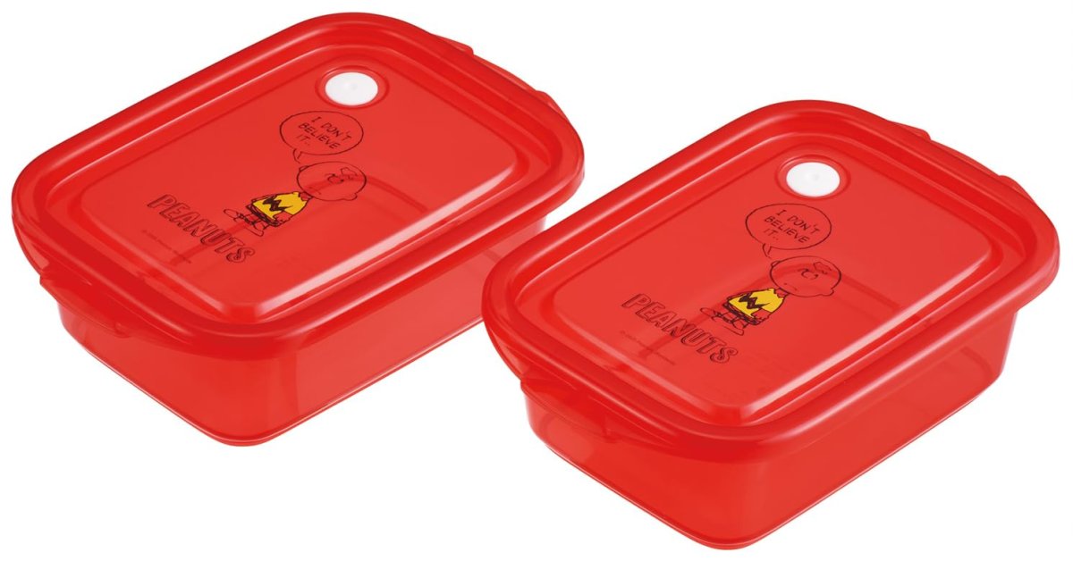 画像1: スケーター（Ｓｋａｔｅｒ） シール容器 ５００ｍｌ 日本製 ２個 セット スヌーピー ＰＥＡＮＵＴＳ カラーシリーズ チャーリー・ブラウン ＦＣＮ２Ｗ?Ａ (1)