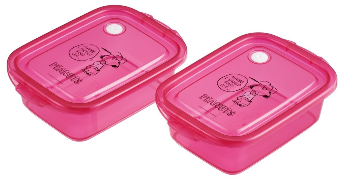 画像1: スケーター（Ｓｋａｔｅｒ） シール容器 ５００ｍｌ 日本製 ２個 セット スヌーピー ＰＥＡＮＵＴＳ カラーシリーズ ルーシー ＦＣＮ２Ｗ?Ａ (1)