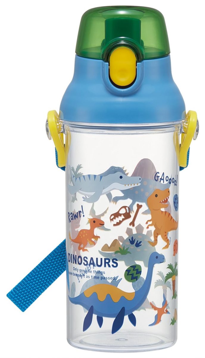 画像1: スケーター（Ｓｋａｔｅｒ） 子供用 クリア 水筒 ４８０ｍｌ プラスチック製 クリアボトル 子供用 日本製 ディノサウルス 恐竜 ２６ 男の子 ＰＳＢ５ＴＲ?Ａ (1)