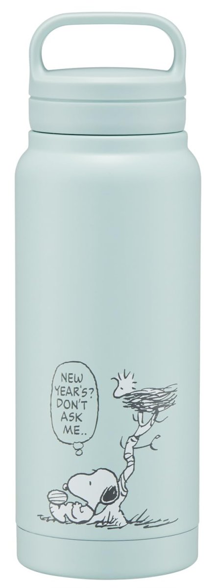 画像1: スケーター（Ｓｋａｔｅｒ） 保温 保冷 ステンレス マグボトル ５００ｍｌ スクリューハンドル付 スヌーピー スモーキーパステル ブルー ＳＴＳＣ５?Ａ (1)