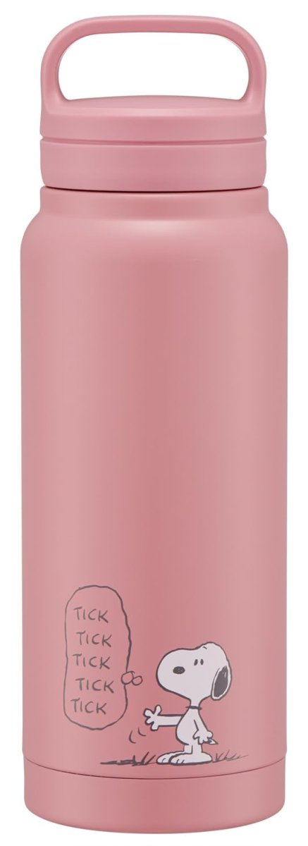 画像1: スケーター（Ｓｋａｔｅｒ） 保温 保冷 ステンレス マグボトル ５００ｍｌ スクリューハンドル付 スヌーピー スモーキーパステル ピンク ＳＴＳＣ５?Ａ (1)