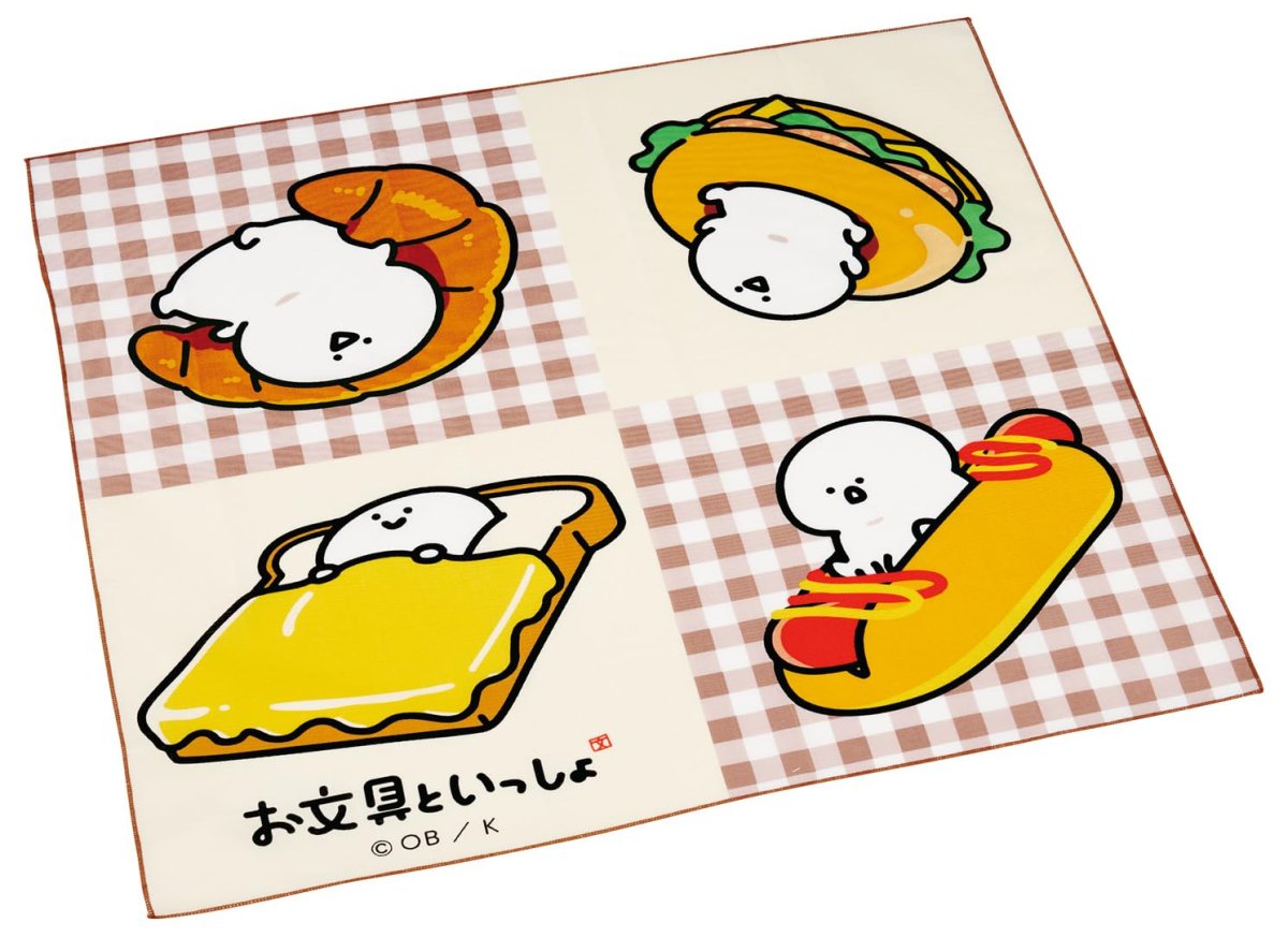 画像1: スケーター（Ｓｋａｔｅｒ） お弁当 ランチクロス 大判サイズ ５２×５２ｃｍ 日本製 お文具といっしょ ２６ ＫＢ５６?Ａ (1)