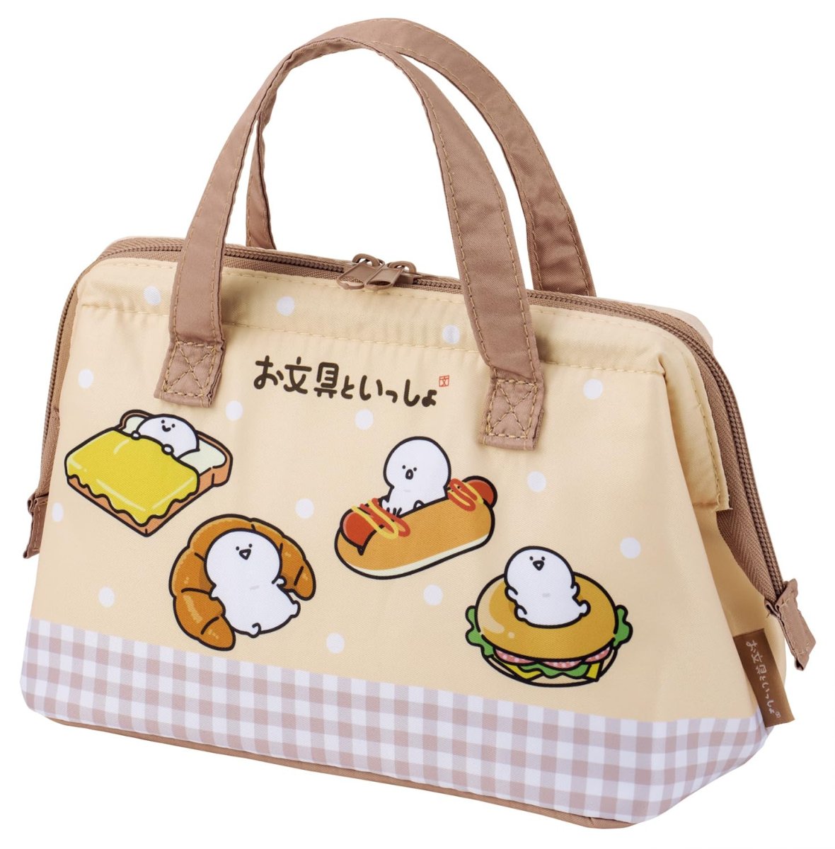画像1: スケーター（Ｓｋａｔｅｒ） ランチバッグ 保冷 がま口 女性 お文具といっしょ ２６ ＫＧＡ１?Ａ (1)