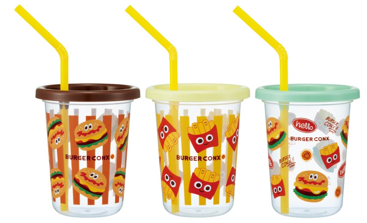 画像1: スケーター（Ｓｋａｔｅｒ） ストロー付 タンブラー ２３０ｍｌ ３個 セット 日本製 バーガーコンクス ハロー ＳＩＨ２ＳＴ?Ａ (1)