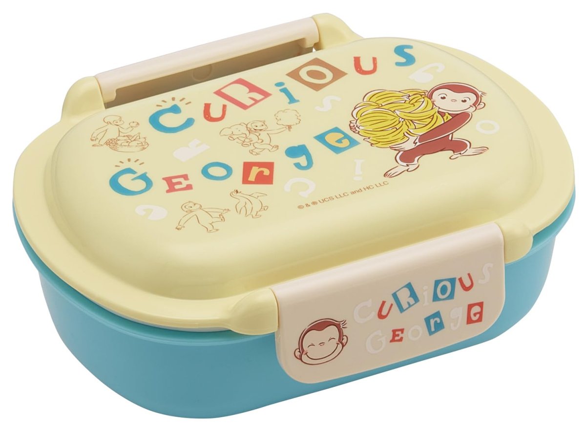 画像1: スケーター（Ｓｋａｔｅｒ） 弁当箱 洗いやすい ランチボックス ふわっと盛れるフタ 子供用 ３６０ｍｌ レンジ対応 食洗機対応 日本製 おさるのジョージ アルファベット 男の子 女の子 ＱＴＡＦ２ＢＡ?Ａ (1)