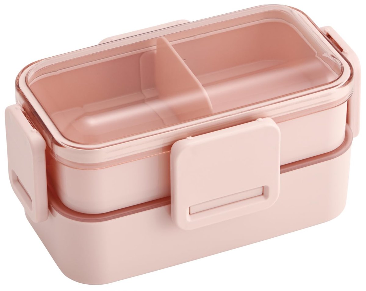 画像1: スケーター（Ｓｋａｔｅｒ） 弁当箱 ふわっと盛れる ランチボックス ２段 ６００ｍｌ 食洗機対応 レンジ対応 日本製 スモーキーピンク ＰＦＬＷ４?Ａ (1)
