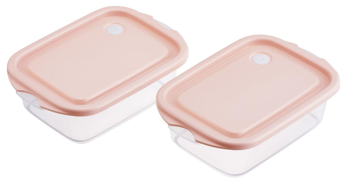 画像1: スケーター（Ｓｋａｔｅｒ） シール容器 ５００ｍｌ 日本製 ２個 セット スモーキーピンク ＦＣＮ２Ｗ?Ａ (1)