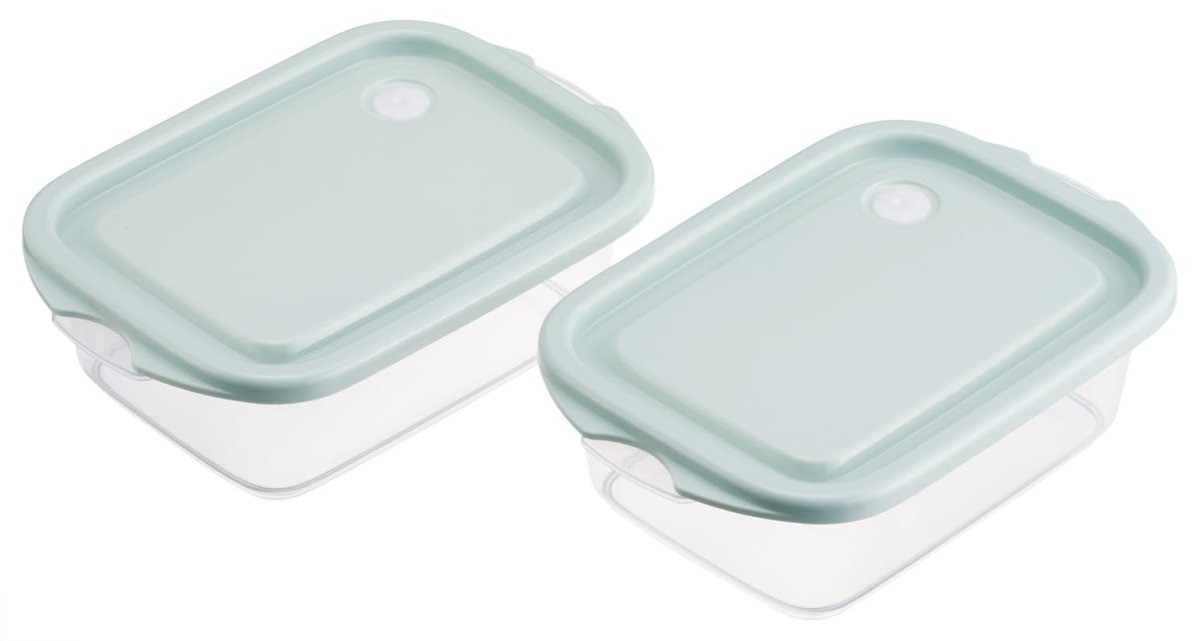画像1: スケーター（Ｓｋａｔｅｒ） シール容器 ５００ｍｌ 日本製 ２個 セット スモーキーグリーン ＦＣＮ２Ｗ?Ａ (1)
