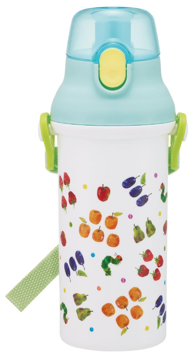 画像1: スケーター（ｓｋａｔｅｒ） 子供用 直飲み 水筒 プラスチック ４８０ｍｌ ワンプッシュ開閉 食洗機対応 日本製 はらぺこあおむし フルーツパターン 男の子 女の子 ＰＳＢ５ＳＡＮ?Ａ (1)