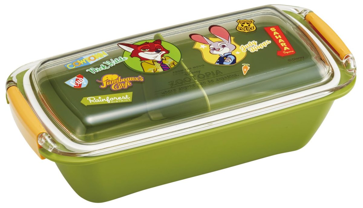 画像1: スケーター（Ｓｋａｔｅｒ） 弁当箱 バイオマス 洗いやすい ランチボックス １段 ５３０ｍｌ ふんわり盛れる ドーム型フタ 食洗機対応 レンジ対応 日本製 ディズニー ズートピア ヴィンテージワッペン ＰＴＬＢ６Ｂ?Ａ (1)