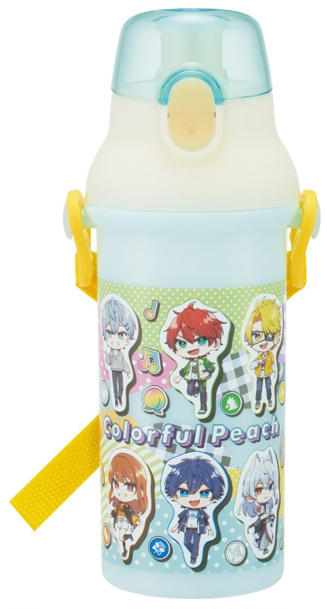 画像1: スケーター（ｓｋａｔｅｒ） 子供用 直飲み 水筒 プラスチック ４８０ｍｌ ワンプッシュ開閉 食洗機対応 日本製 カラフルピーチ ２６ 男の子 女の子 ＰＳＢ５ＳＡＮ?Ａ (1)