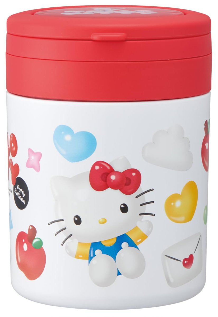 画像1: スケーター（Ｓｋａｔｅｒ） 保温 保冷 スープジャー 大容量 ５００ｍｌ 折りたたみハンドル付 サンリオ ハローキティ ぷっくりバルーン ＬＪＦＯ５?Ａ (1)