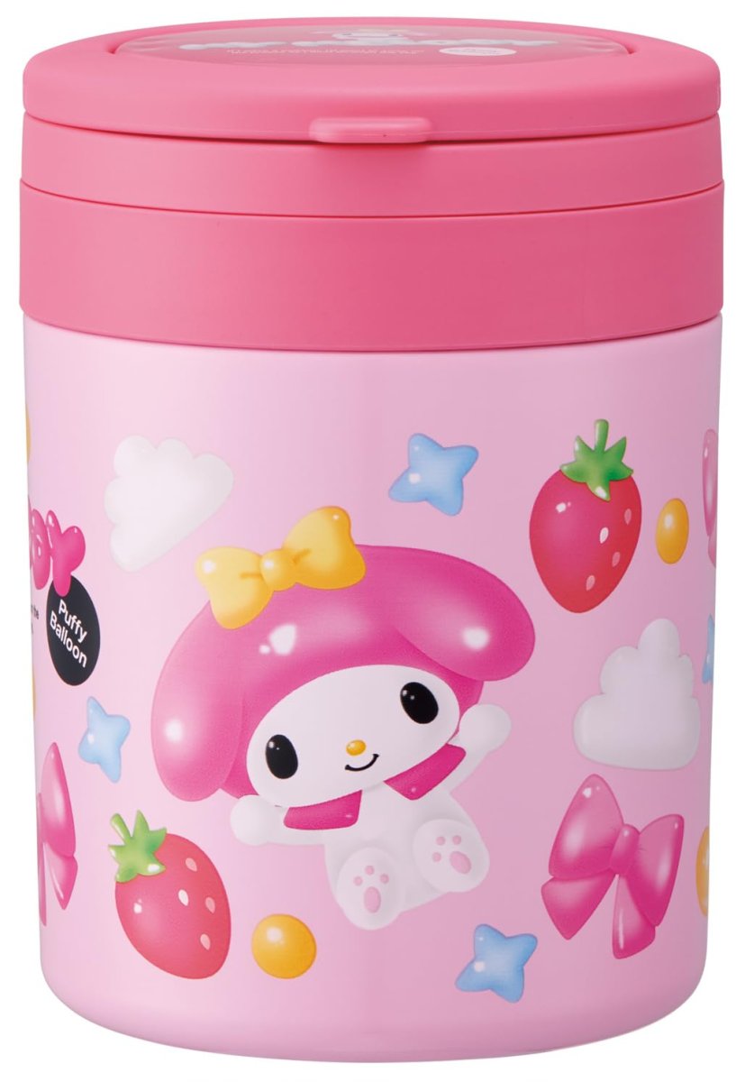 画像1: スケーター（Ｓｋａｔｅｒ） 保温 保冷 スープジャー 大容量 ５００ｍｌ 折りたたみハンドル付 サンリオ マイメロディ ぷっくりバルーン ＬＪＦＯ５?Ａ (1)