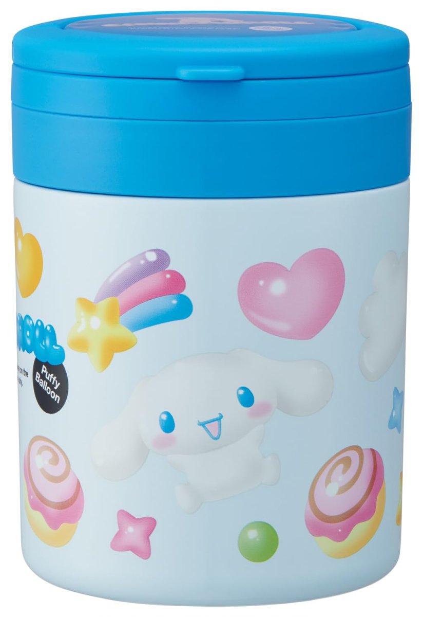 画像1: スケーター（Ｓｋａｔｅｒ） 保温 保冷 スープジャー 大容量 ５００ｍｌ 折りたたみハンドル付 サンリオ シナモロール ぷっくりバルーン ＬＪＦＯ５?Ａ (1)