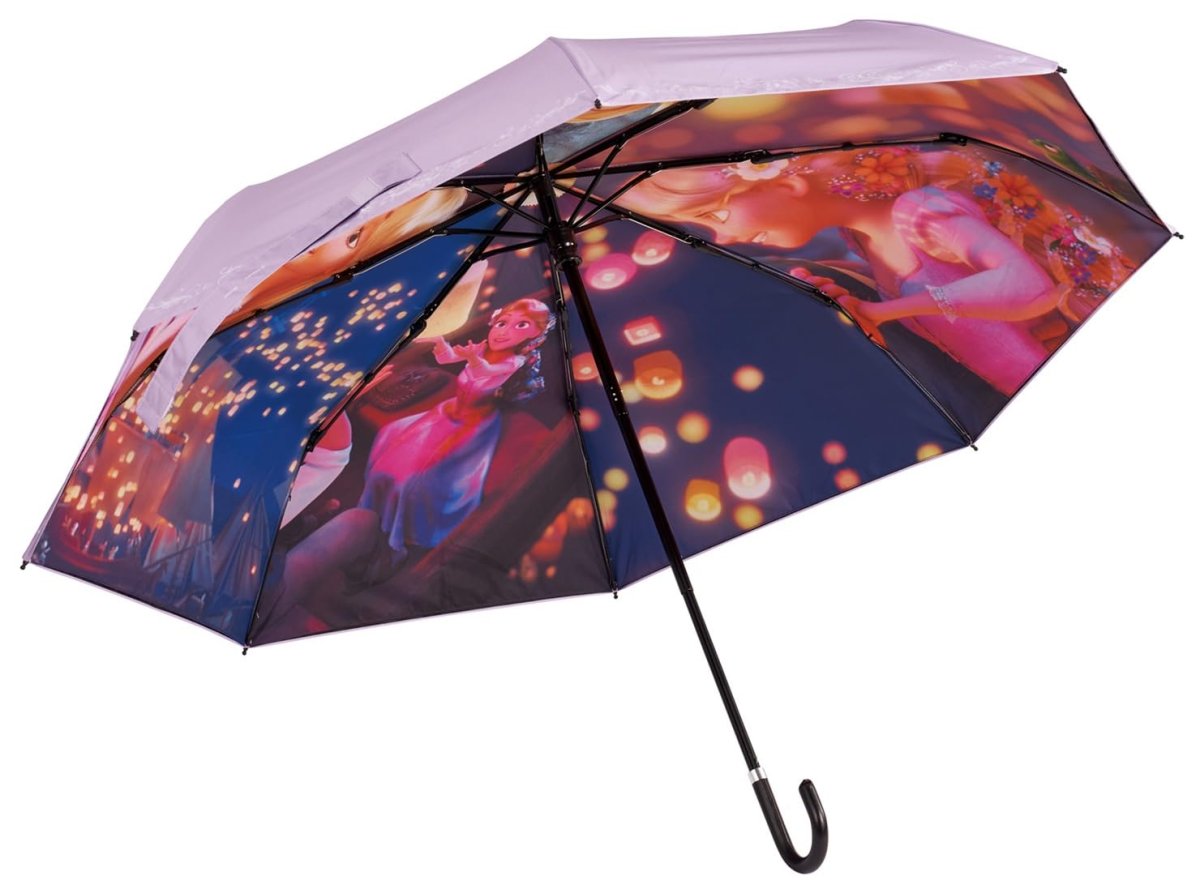 画像1: スケーター（Ｓｋａｔｅｒ） 傘 折りたたみ傘 晴雨兼用 両面印刷 遮光 遮熱 ＵＶカット ５５ｃｍ 収納袋付き ディズニー 塔の上のラプンツェル ファイナルフレーム ７２９８７?Ａ (1)