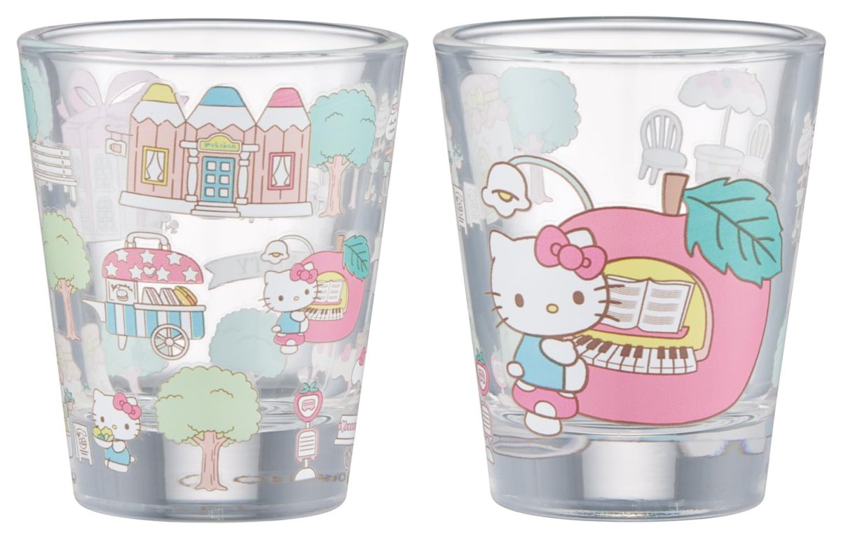 画像1: スケーター（Ｓｋａｔｅｒ） ミニグラス コップ ５０ｍｌ ２個 セット サンリオ ハローキティ ＧＳＭＮ２?Ａ (1)