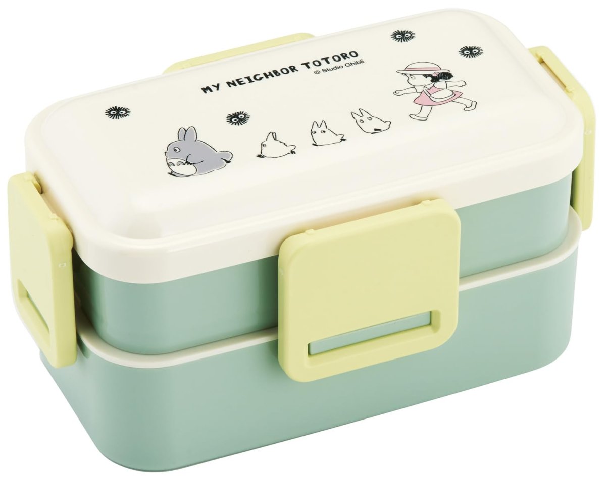 画像1: スケーター（Ｓｋａｔｅｒ） 弁当箱 ふわっと盛れる ランチボックス ２段 ６００ｍｌ 食洗機対応 レンジ対応 日本製 ジブリ となりのトトロ 行進 ＰＦＬＷ４?Ａ (1)