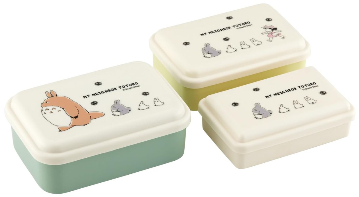 画像1: スケーター（Ｓｋａｔｅｒ） 弁当箱 ふわっと盛れる ランチボックス シール容器 保存容器 ３個セット レンジ対応 ジブリ となりのトトロ 行進 ＳＬＵＳ３?Ａ (1)