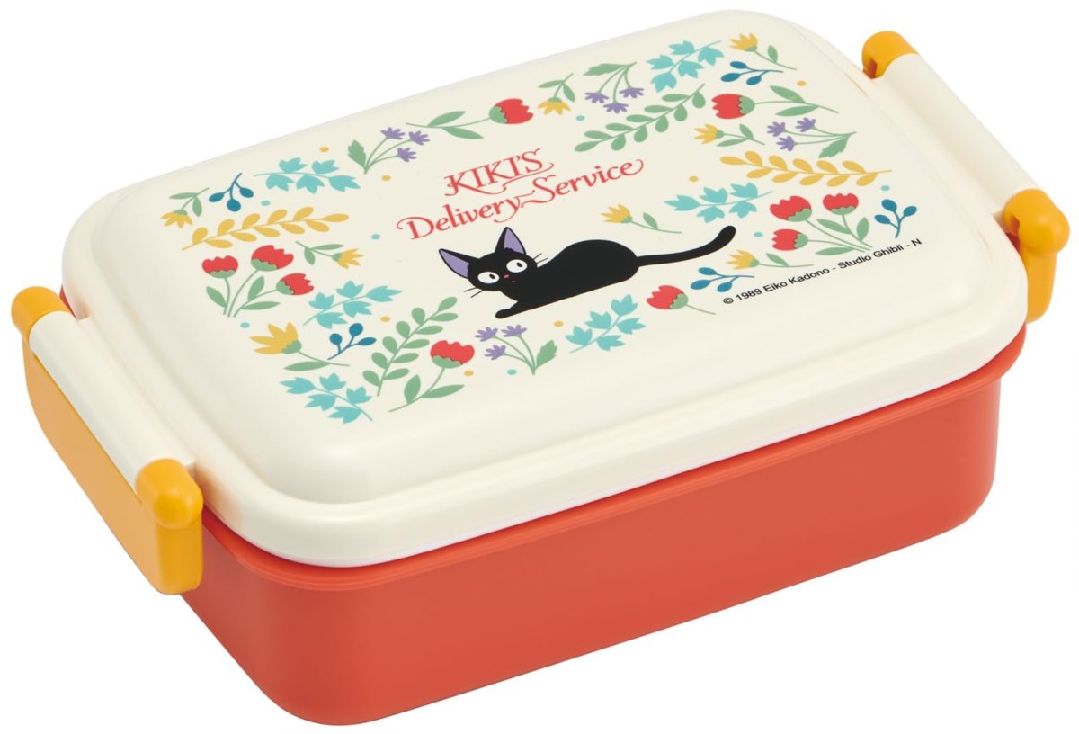 画像1: スケーター（Ｓｋａｔｅｒ） お弁当箱 子供用 ４５０ｍｌ ふわっと盛れるドーム型ふた ランチボックス １段 日本製 ジブリ 魔女の宅急便 ジジ ボタニカル 女の子 ＲＢＦ３ＡＮ?Ａ (1)