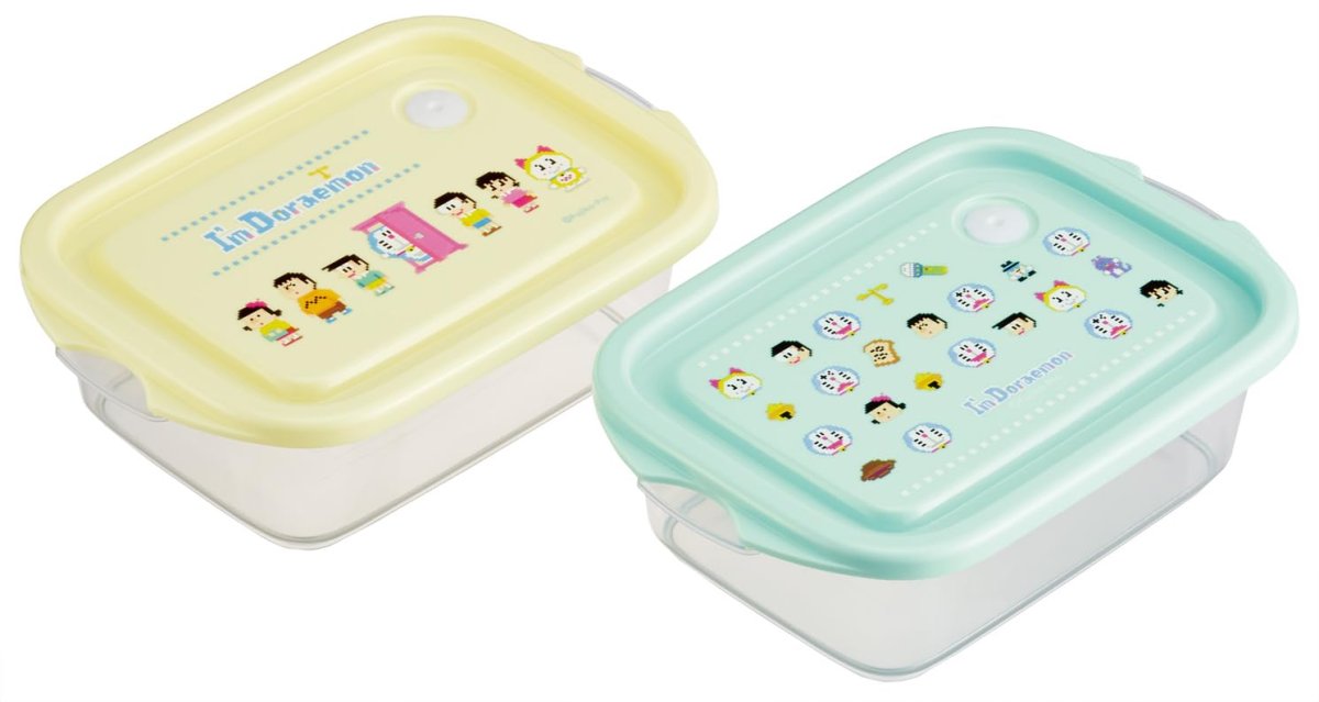 画像1: スケーター（Ｓｋａｔｅｒ） シール容器 ５００ｍｌ 日本製 ２個 セット サンリオ Ｉ?ｍ Ｄｏｒａｅｍｏｎ ドラえもん ドット ＦＣＮ２Ｗ?Ａ (1)
