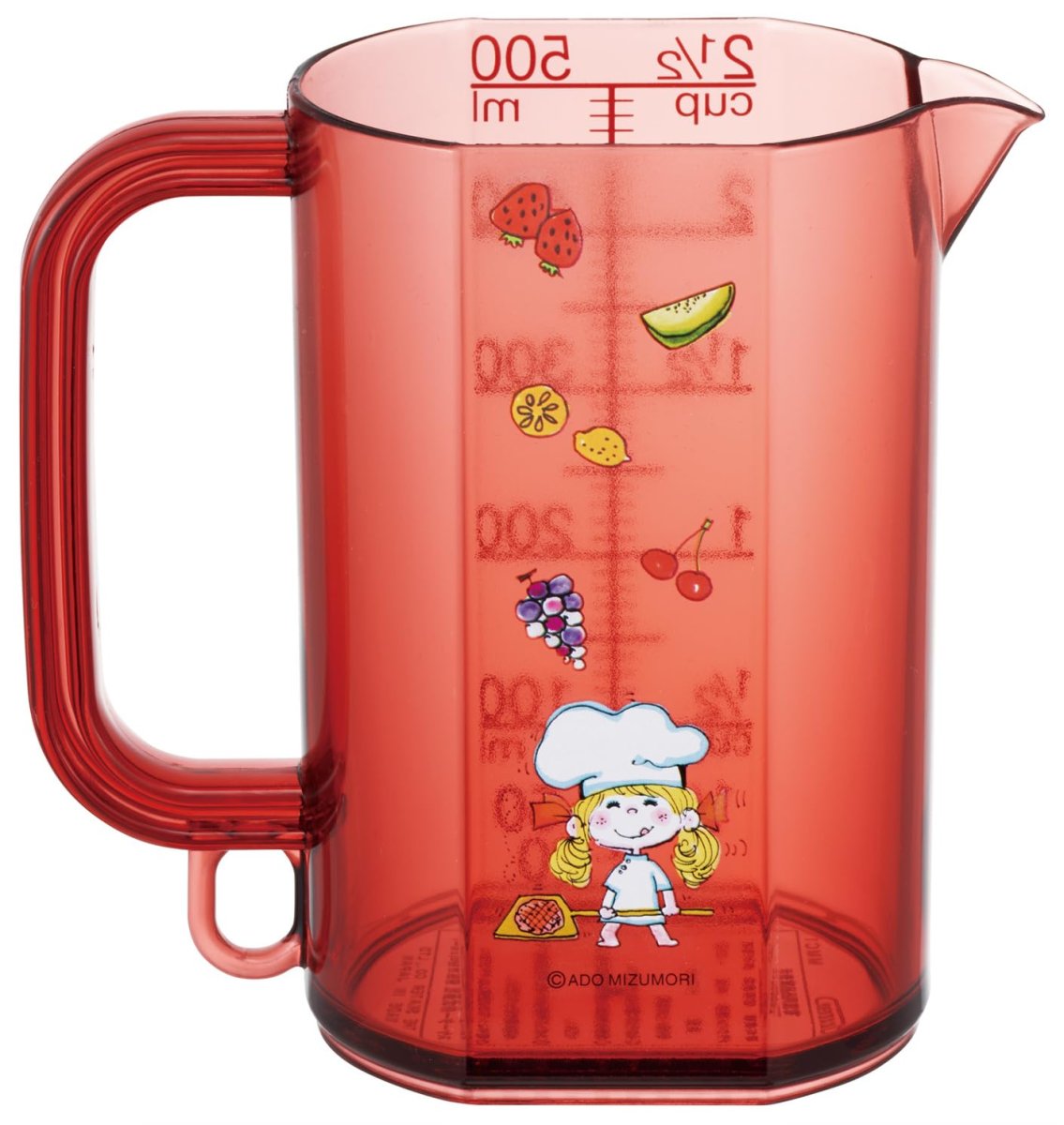 画像1: スケーター（Ｓｋａｔｅｒ） メジャーカップ ５００ｍｌ 計量カップ 水森亜土 ＭＭＣ１?Ａ (1)