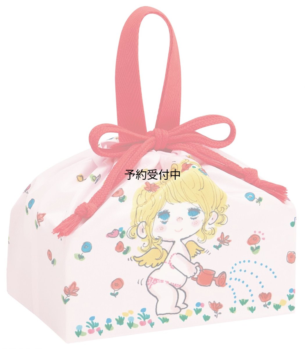 画像1: スケーター（Ｓｋａｔｅｒ） 子供用 お弁当 ランチ巾着 巾着 袋 日本製 水森亜土 女の子 ＫＢ７ＳＮ?Ａ (1)