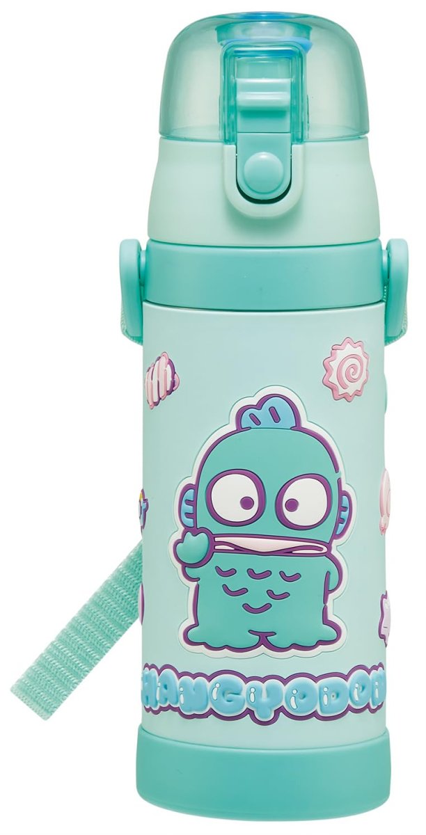 画像1: スケーター（Ｓｋａｔｅｒ） 子供用 ステンレス 水筒 直飲み ４８０ｍｌ サンリオ ハンギョドン マシュグミ 女の子 ３Ｄ立体プリント 子供に優しい軽量タイプ 保冷専用 ｗａｔｅｒｂｏｔｔｌｅ スポーツボトル キッズ こども 水瓶 ＳＤＰＶ５?Ａ (1)