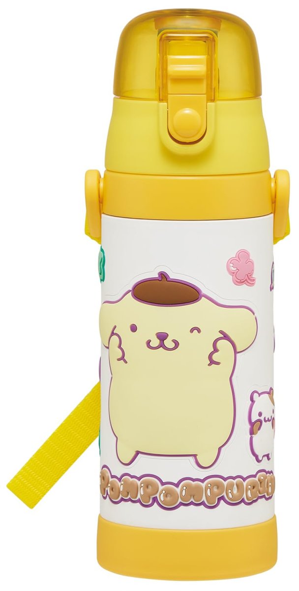 画像1: スケーター（Ｓｋａｔｅｒ） 子供用 ステンレス 水筒 直飲み ４８０ｍｌ サンリオ ポムポムプリン マシュグミ 女の子 ３Ｄ立体プリント 子供に優しい軽量タイプ 保冷専用 ｗａｔｅｒｂｏｔｔｌｅ スポーツボトル キッズ こども 水瓶 ＳＤＰＶ５?Ａ (1)