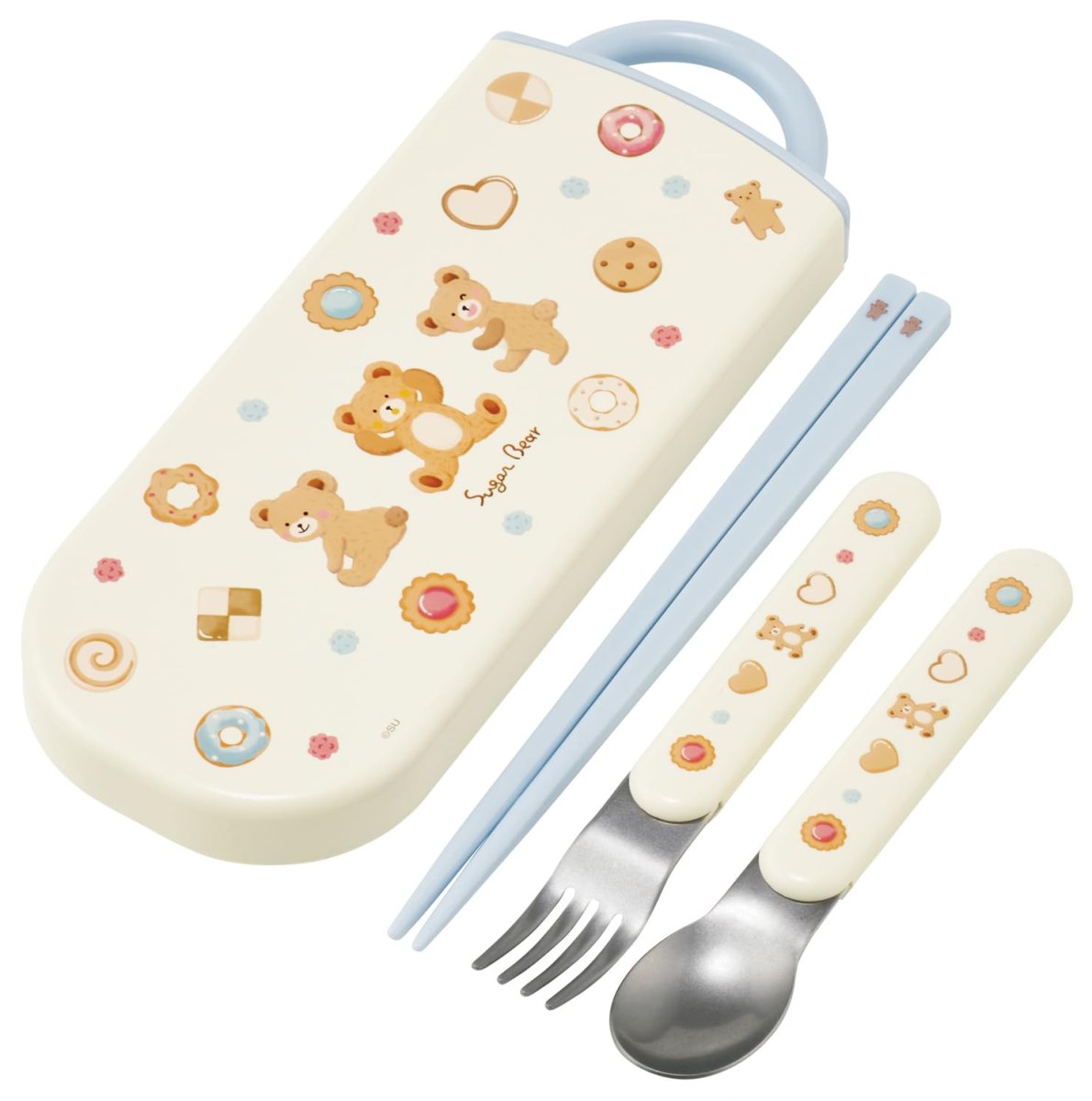 画像1: スケーター（Ｓｋａｔｅｒ） 弁当用箸 子供用 トリオセット 箸 スプーン フォーク １６．５ｃｍ Ｓｕｇｅｒ Ｂｅａｒ 女の子 ＴＡＣＣ２?Ａ (1)